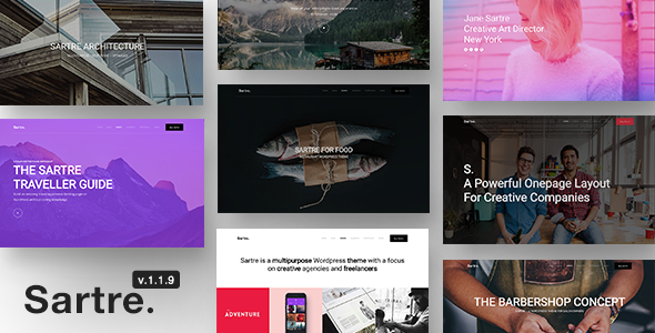 Sartre – Responsive Multipurpose WordPress Theme For Creatives