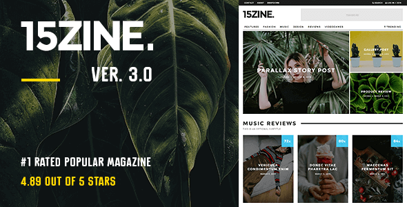 15Zine – Hd Magazine Newspaper WordPress Theme