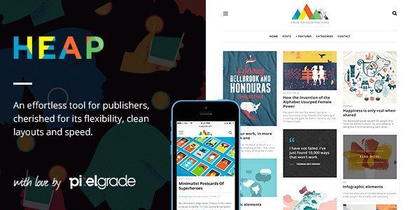 Heap – A Snappy Responsive WordPress Blog Theme