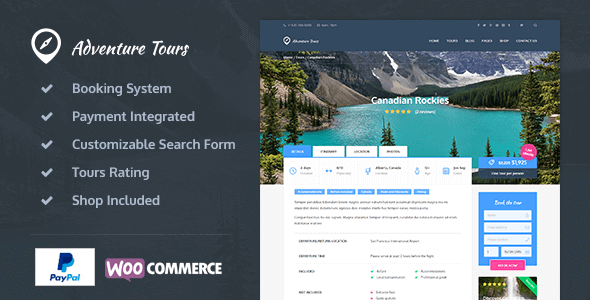 Adventure Tours – WordPress Tour Travel Theme