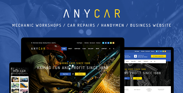 Anycar – Automotive Car Dealer Dealership WordPress Theme