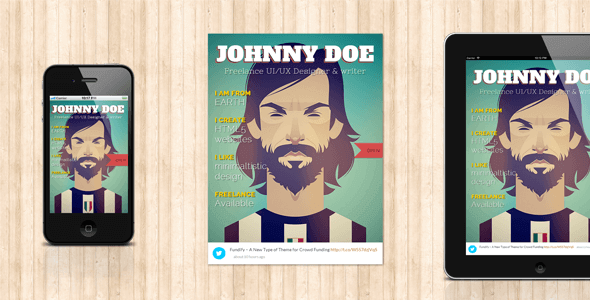 Bookcard Wp – Responsive 3D Folded Vcard WordPress Theme