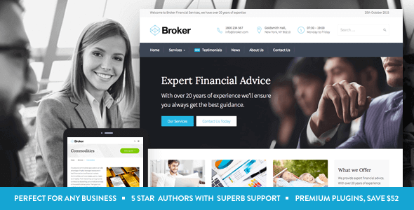 Broker – Business And Finance WordPress Theme