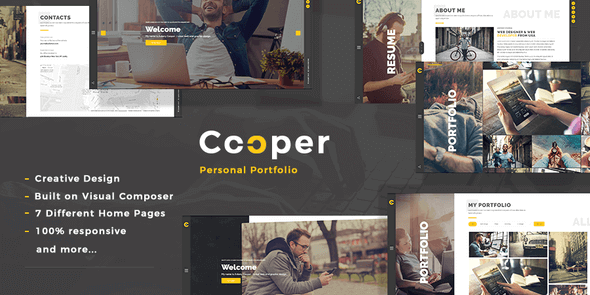 Cooper – Creative Responsive Personal Portfolio WordPress Theme