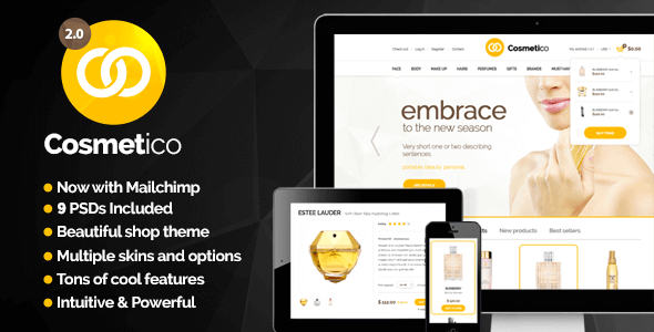 Cosmetico – Responsive Ecommerce WordPress Theme