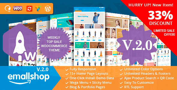 Emallshop – Responsive Multipurpose Woocommerce Theme