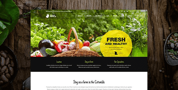 Farmworld – Food & Agriculture WordPress Theme