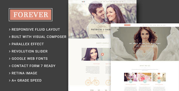 Forever – Wedding Couple & Wedding Planner Agency WordPress Theme