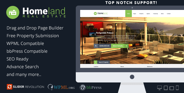 Homeland – Responsive Real Estate WordPress Theme