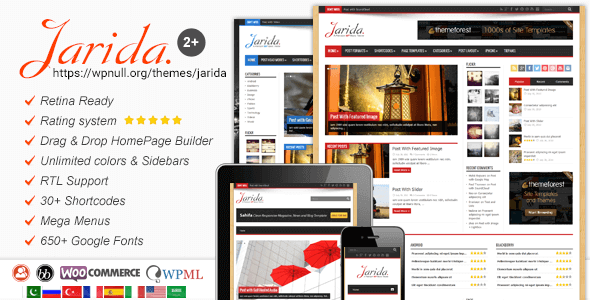 Jarida – Responsive WordPress News Magazine Blog