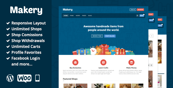 Makery – Marketplace WordPress Theme