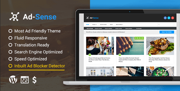 Ad-Sense – Premium WordPress Blog Theme