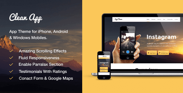 Cleanapp – Perfect App WordPress Theme