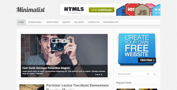 Minimalist – Clean & Minimal WordPress Blog Theme