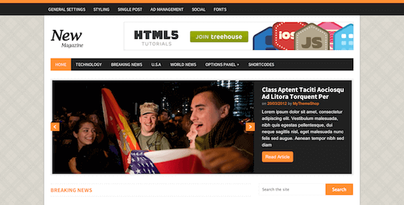 Newsmag – Three Column & Responsive WordPress Magazine Theme