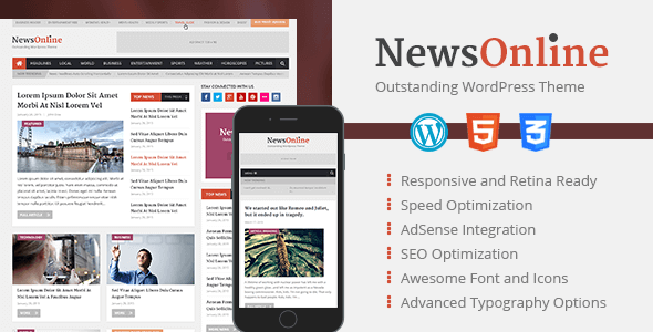 Newsonline – Beautiful & Professional WordPress Magazine Theme