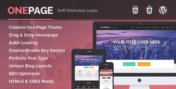 Onepage – Portfolio And Business WordPress Theme