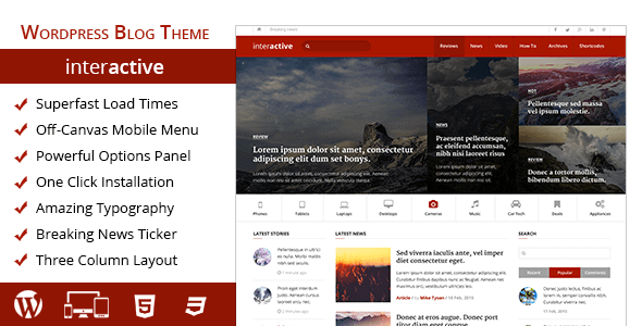 Interactive – Highly Professional Blog WordPress Theme