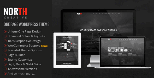 North – One Page Parallax WordPress Theme