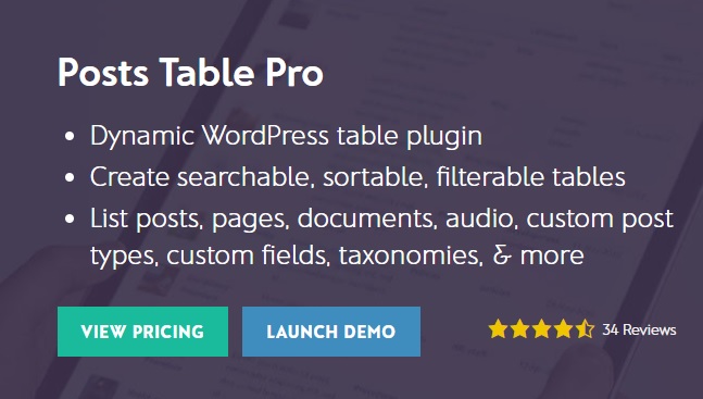 Posts Table Pro