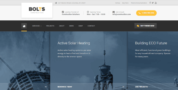 Bolts – WordPress Theme for Construction