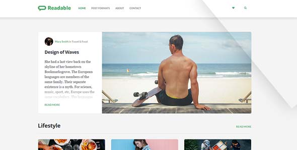 Readable – WordPress Theme for Bloggers