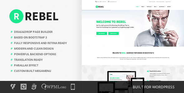 Rebel – WordPress Business Bootstrap Theme