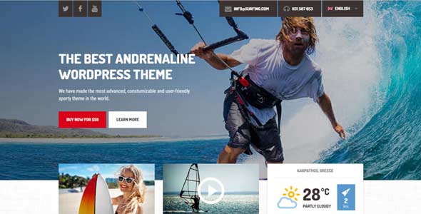 Shaka – A beach business WordPress theme