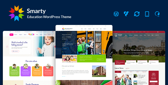 Smarty – Kindergarten School University College Learning & Education WordPress Theme
