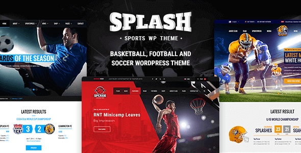 Splash – Sport Club WordPress Theme