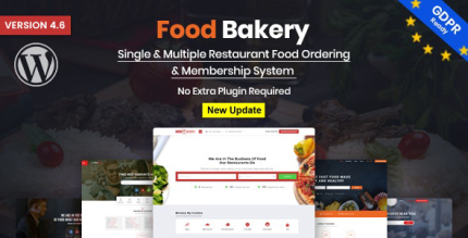 FoodBakery Theme  v4.6