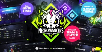 Necromancers WordPress Theme v1.6.0:  (eSports & Gaming Team)